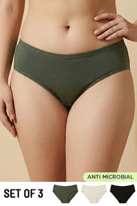 Zivame Regular Rise Full Coverage Hipster Panty (Pack of 3) - Multicolor — thumbnail 1